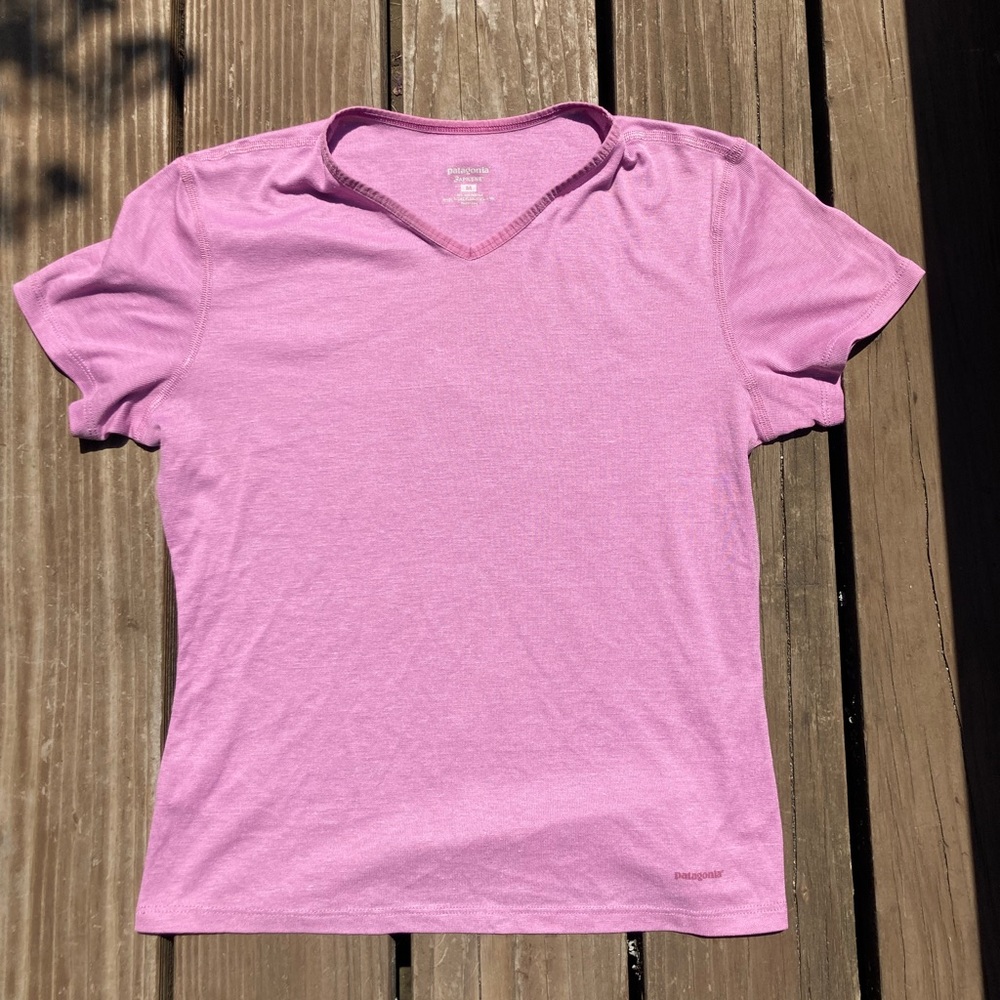 Patagonia Capilene Vneck Short Sleeve Tee
